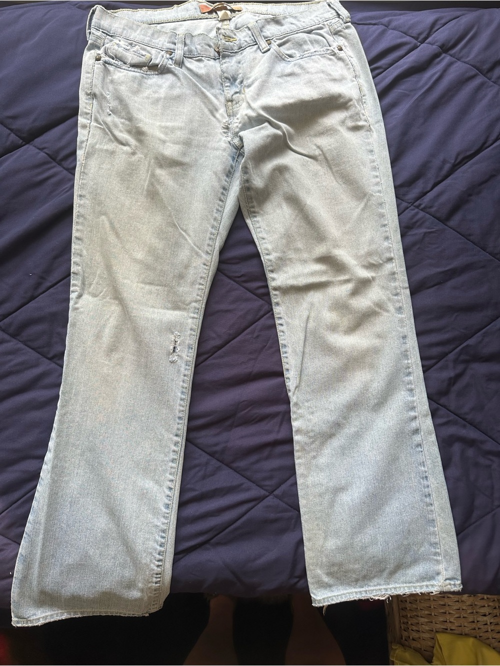 Vintage Ultra Low Waist Old Navy Light Wash Women's Boot Cut Jeans